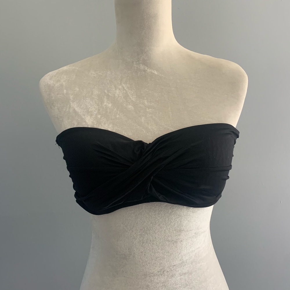 Black Bikini Bandeau Top